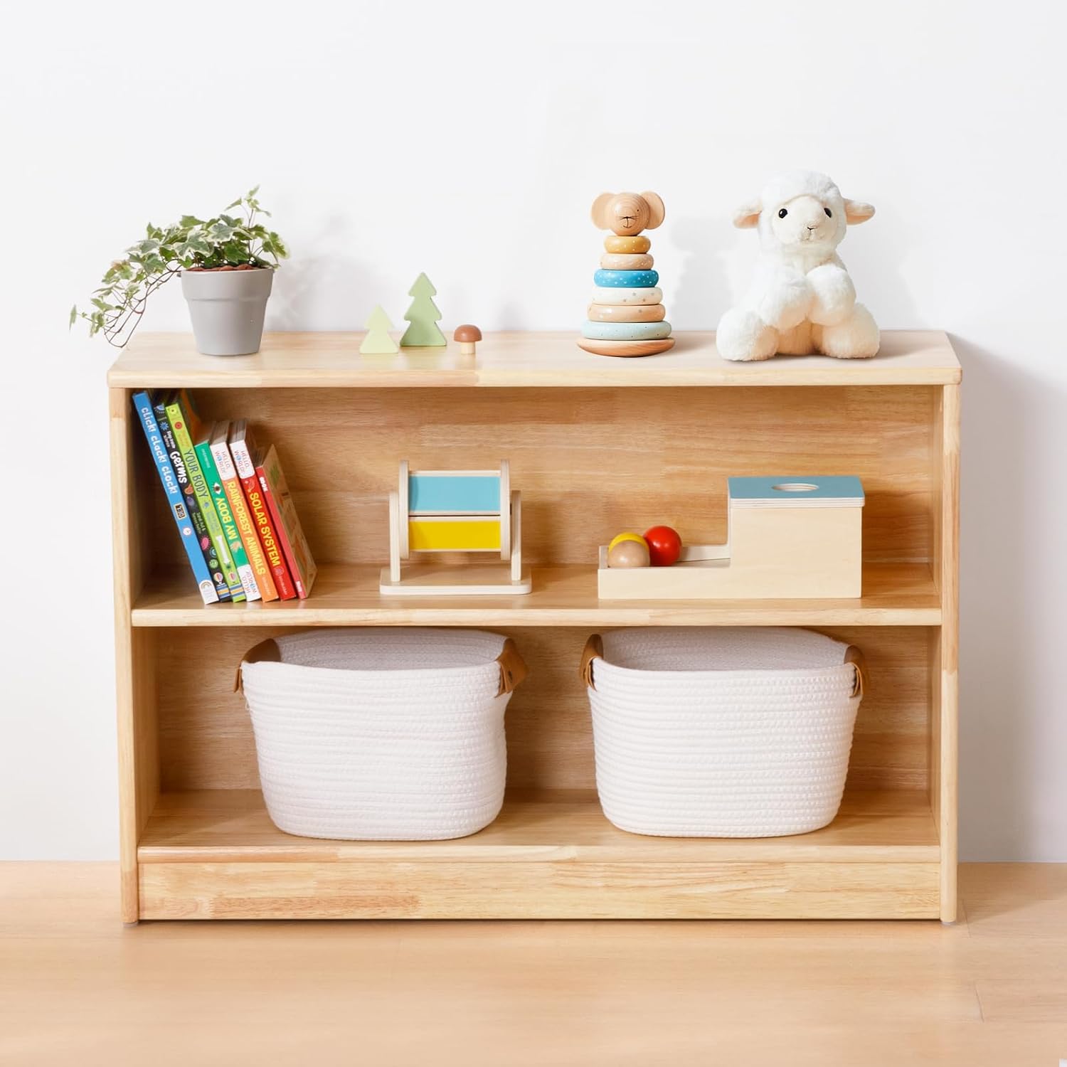 Montessori Shelf Toy - Montessori Shelf 2-Tier Toy Storage 35.4