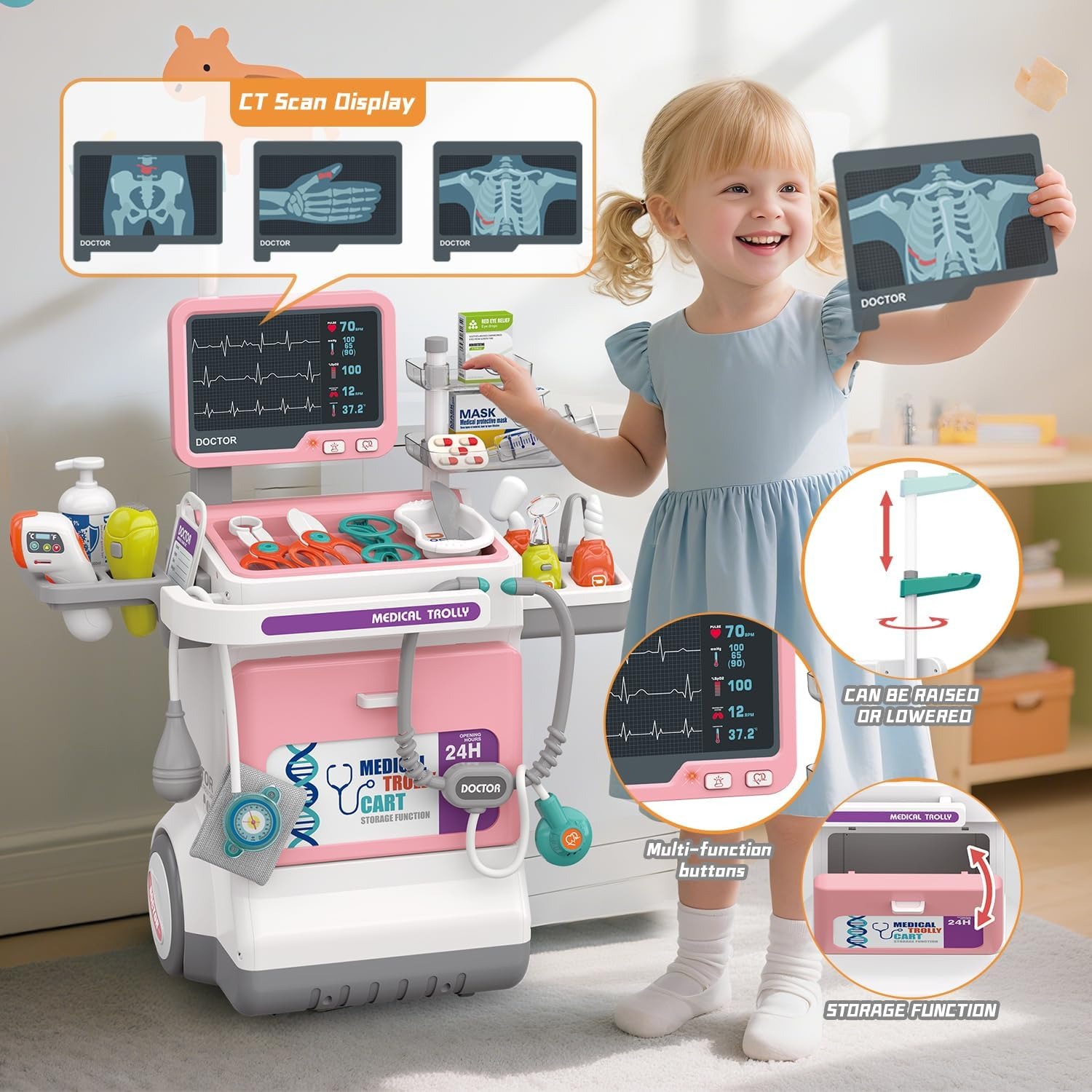 Kids Doctor Education - Deluxe Kids Doctor Play Set Pretend