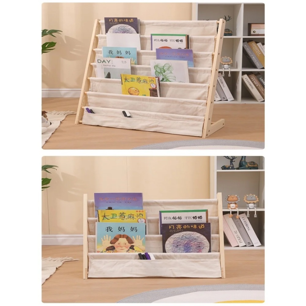 Wooden Bookshelf, Multi Layer  - Montessori Shelf Toy ulasan dan harga