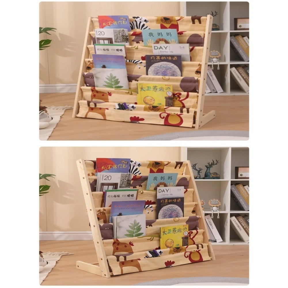 Wooden Bookshelf, Multi Layer  - Montessori Shelf Toy ulasan dan harga