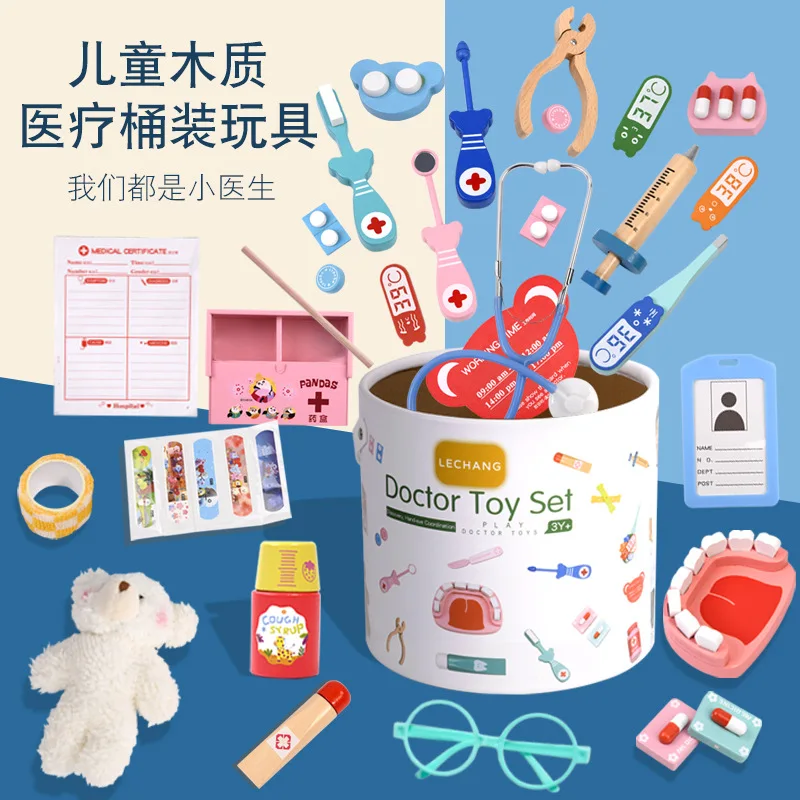 Wooden Pretend Play Doctor Set - Kids Doctor Education ulasan dan harga
