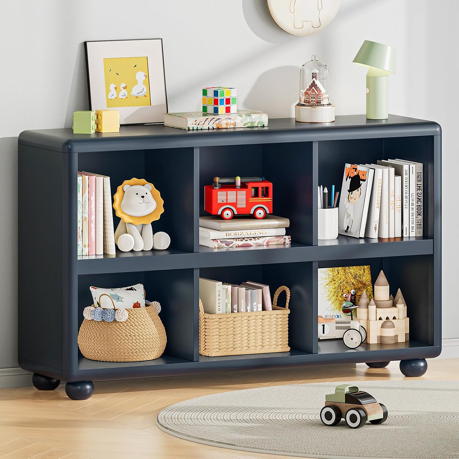 Kids Storage Shelf 6-Cube Toy  - Montessori Shelf Toy ulasan dan harga