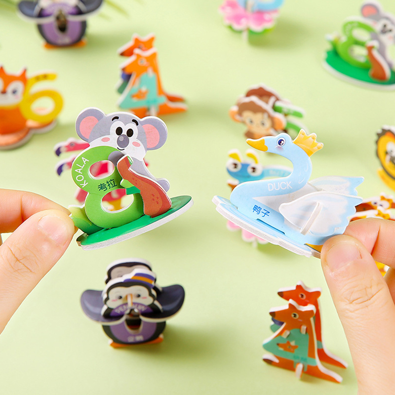 20pcs Cartoon Animals Foam Puz - Number Puzzle Foam ulasan dan harga