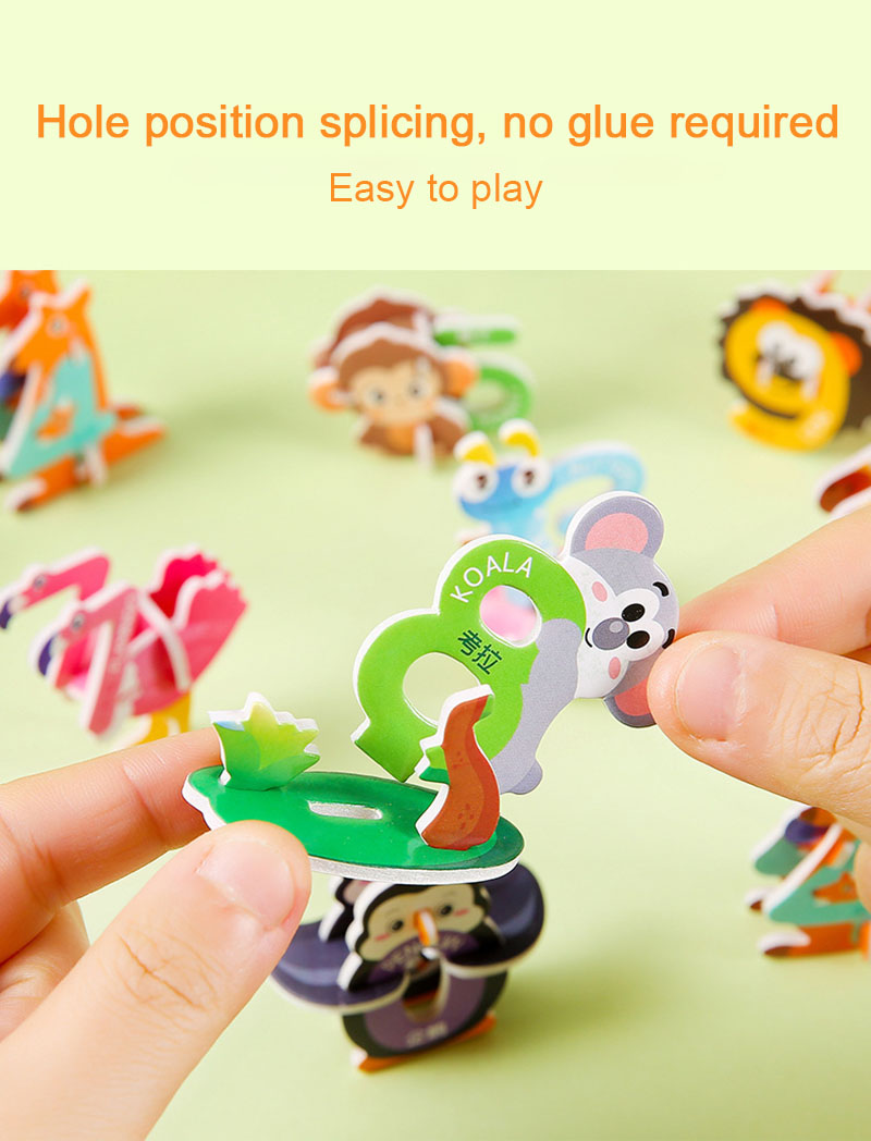 3D Cartoon Animal Number Foam  - Number Puzzle Foam ulasan dan harga