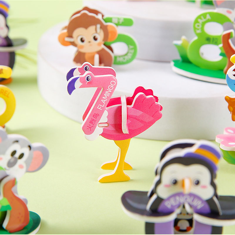 3D Cartoon Animal Number Foam  - Number Puzzle Foam ulasan dan harga