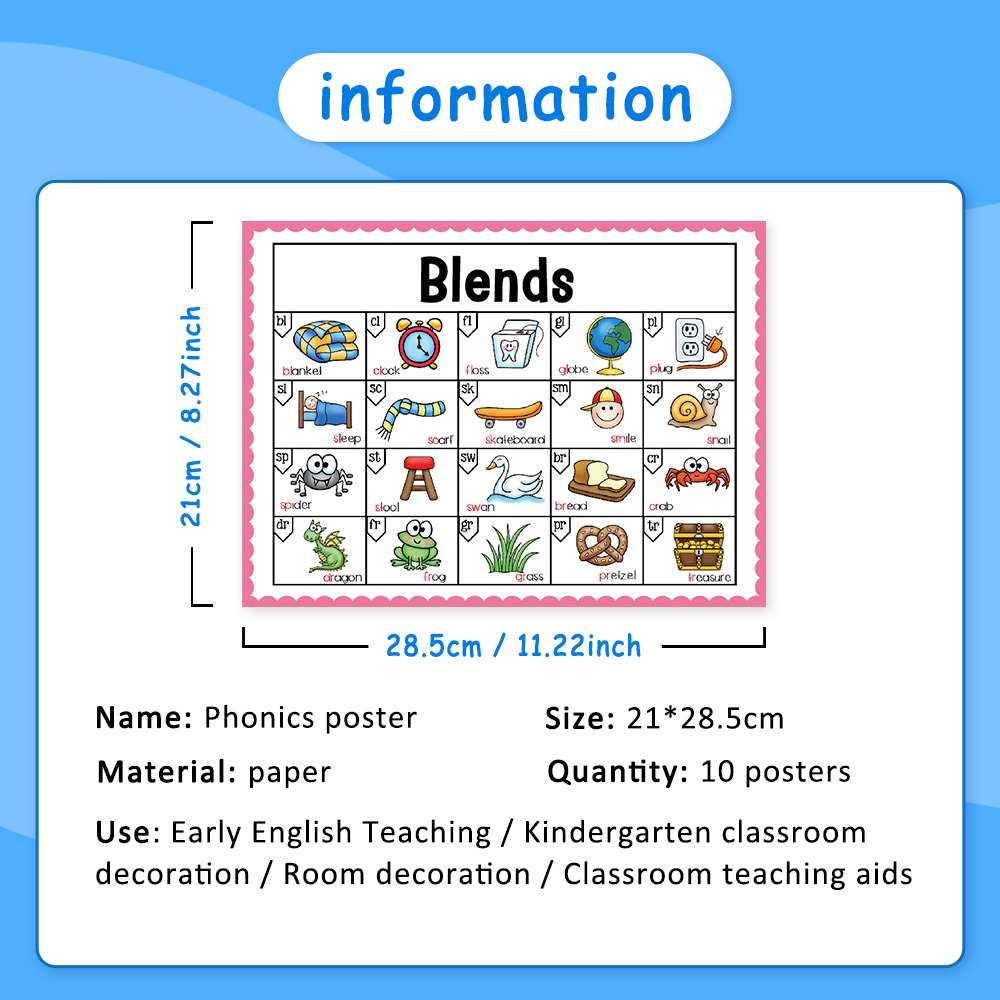 Kids Phonics Learning Posters  - Sight Word Game ulasan dan harga