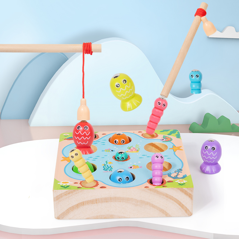Children Wooden Fishing Game T - Montessori Shelf Toy ulasan dan harga
