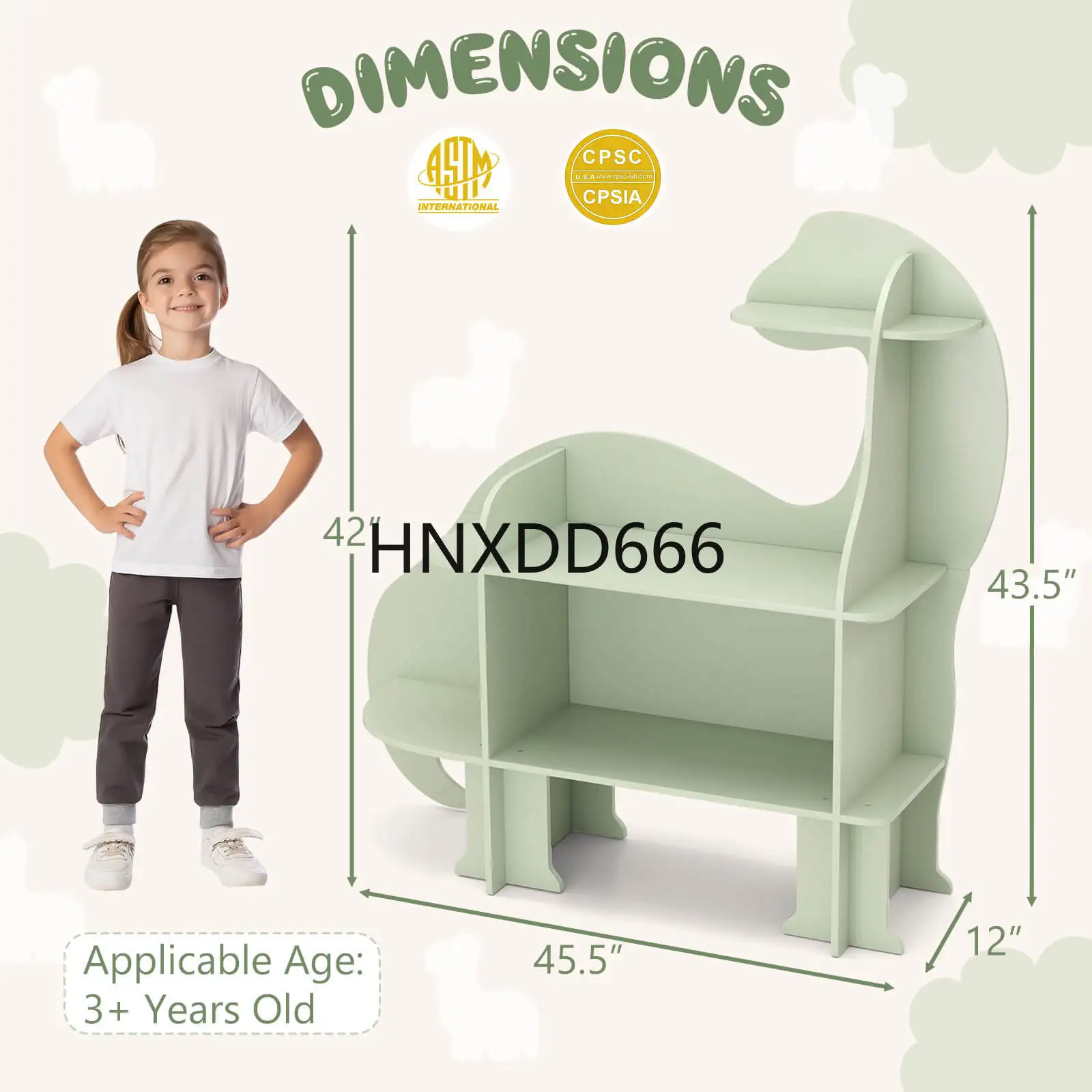 3-Tier Dinosaur Kids Bookshelf - Montessori Shelf Toy ulasan dan harga