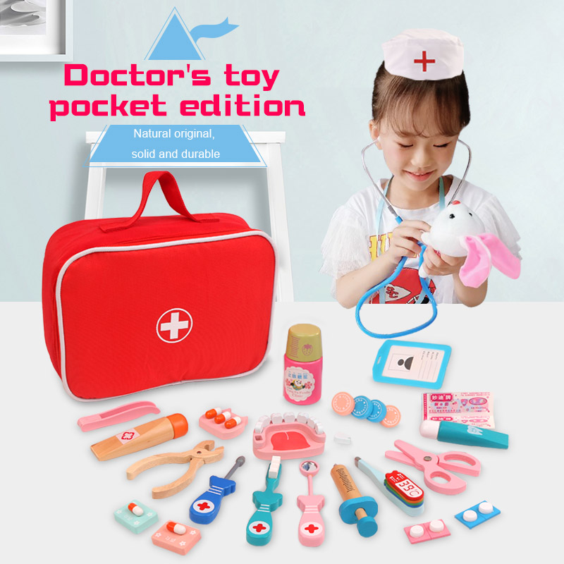 Pretend Play Doctor Toys Woode - Kids Doctor Education ulasan dan harga