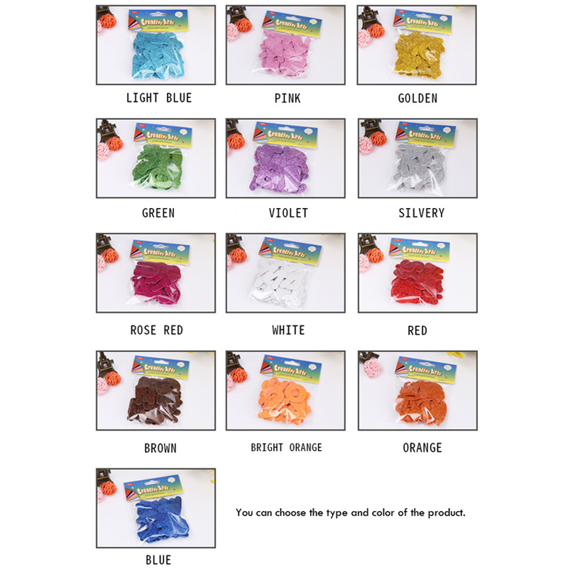 Cartoon Glittering Effect DIY  - Number Puzzle Foam ulasan dan harga