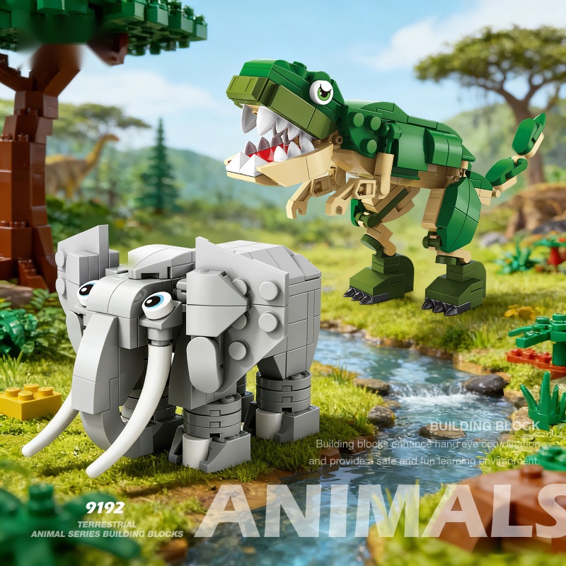 Animal Building Blocks Dinosau - Kangaroo Kids Education ulasan dan harga