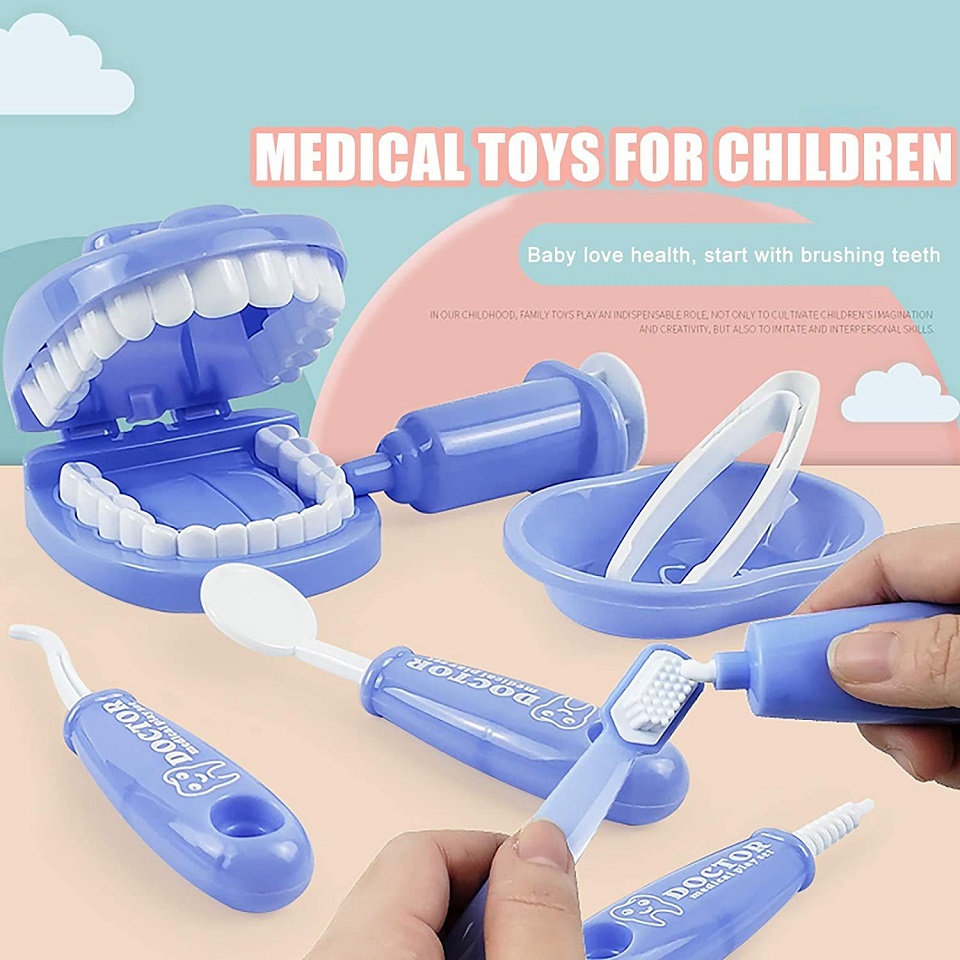 9Pcs Dental Kit Toy Dentistry  - Kids Education Shows ulasan dan harga