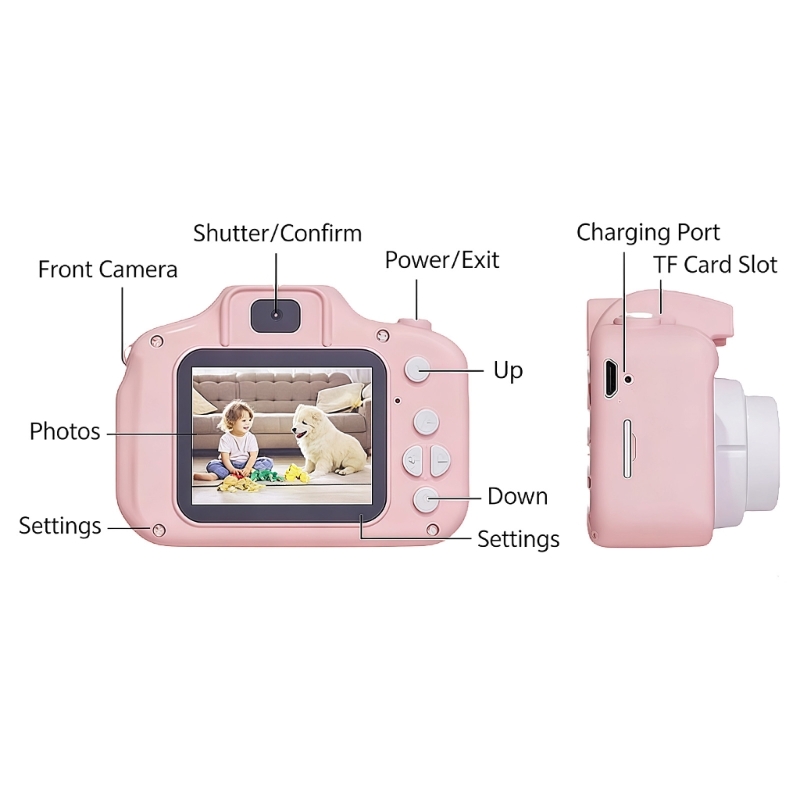 Rechargeable Kids Camera Toy W - Kids Early Education Photos ulasan dan harga